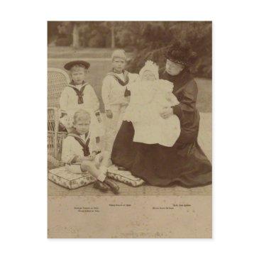 queen victoria with 'york' grandchildren ca. 1900 postinvitations