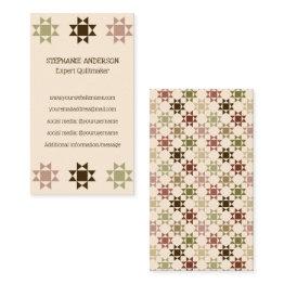 Small Quiltmaker, Quilting Business Amish Quilt Business Invitations Front View