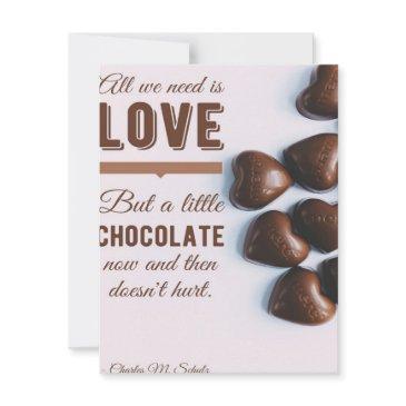 quote about love - cute chocolate lover gift invitation
