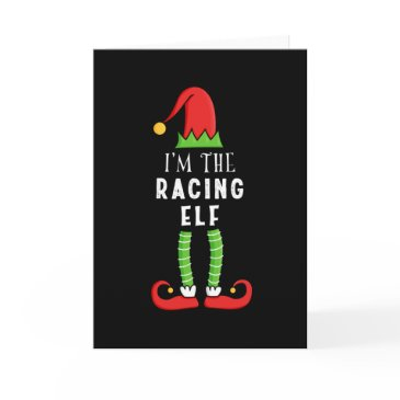 racing elf christmas matching family gift invitations