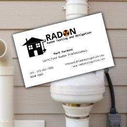 Small Radon Testing And Mitigation Company Business Invitations Front View