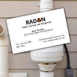Small Radon Testing And Mitigation Company Business Invitations Front View