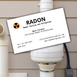 Small Radon Testing And Mitigation Company Business Invitations Front View