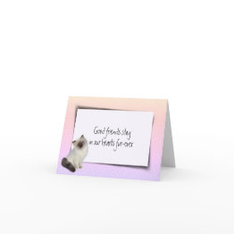 Small Rag Doll Pet Loss Sympathy Invitations Front View