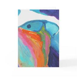 Small Rainbow Abs Greeting Invitations Front View