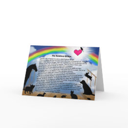 Small Rainbow Bridge Poem Invitations Front View