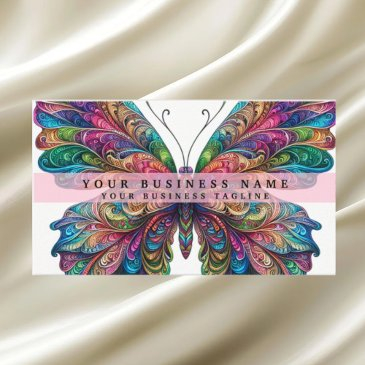 rainbow butterfly business invitations