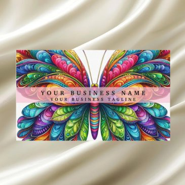 rainbow butterfly business invitations