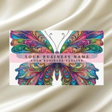 rainbow butterfly business invitations