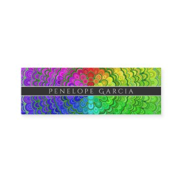 rainbow flower mandala mini business invitations