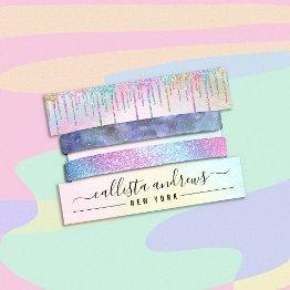 Small Rainbow Holographic Glitter Drips Bracelet Display Front View