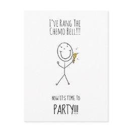 Small Rang The Chemo Bell Party Invitation Postinvitations Front View