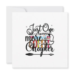 Small Reading Art Just One More Chapter Invitation Front View