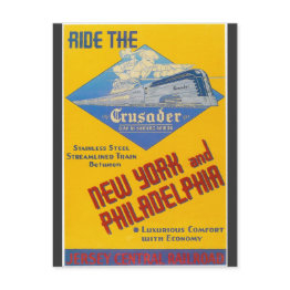 Small Reading Railroad Crusader Train 1937 Postinvitations Front View