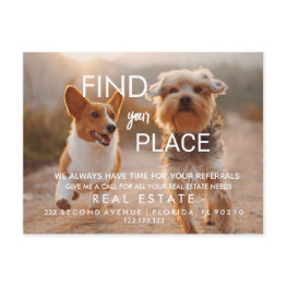 Small Real Estate Find Your Place Announcement Postinvitations Front View