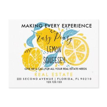 real estate lemon referrals announcement postinvitations