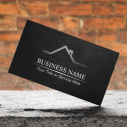 Small Real Estate Professional Black Business Invitations Front View