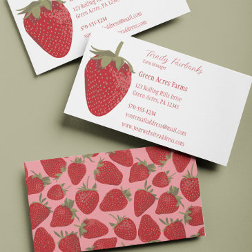 realistic ripe red strawberry fruit graphic business invitations