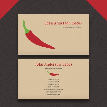 red chili pepper business invitations