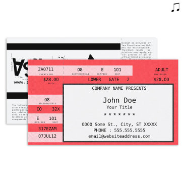 red concert ticket
