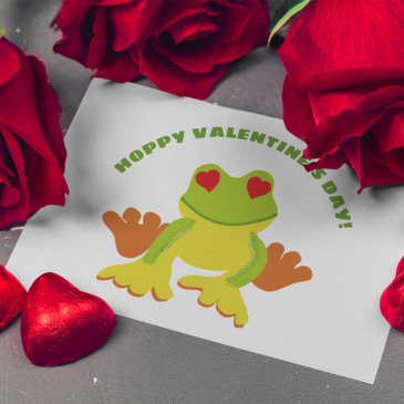 red eyed tree frog hoppy valentine's day postinvitations