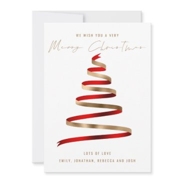red gold tree 2026 calendar merry christmas holiday invitations