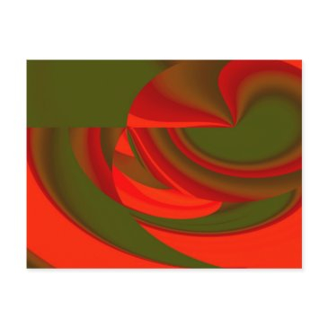 red & green cubist abstract postinvitations