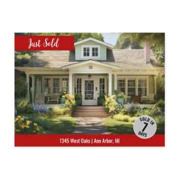 red just sold real estate marketing logo postinvitations