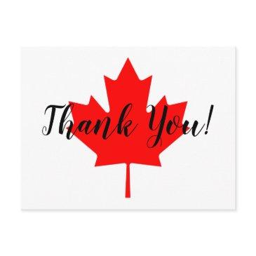 red maple leaf thank you postinvitations