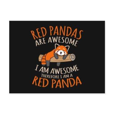 red pandas are awesome cute pet animal panda lover announcement postinvitations