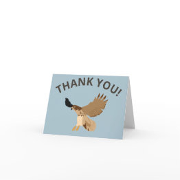 Small Red-tailed Hawk In Flight Thank You Invitations Front View