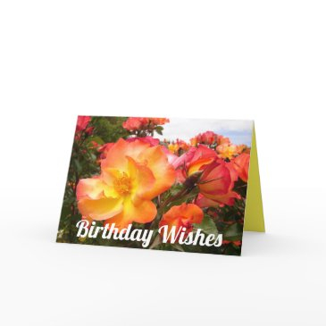 red yellow orange rose roses flowers birthday invitations