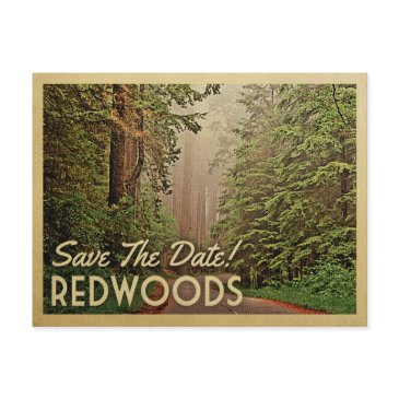 redwood forest save the date humboldt california announcement postinvitations