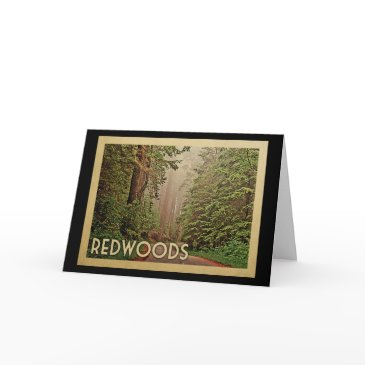 redwoods national park california vintage travel invitations