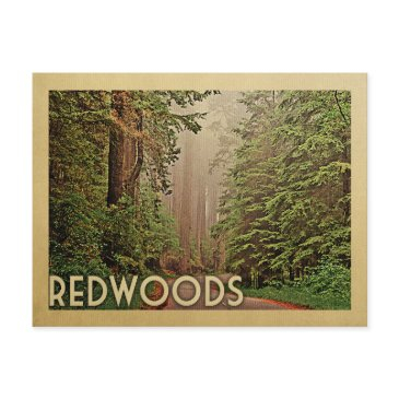 redwoods national park california vintage travel postinvitations