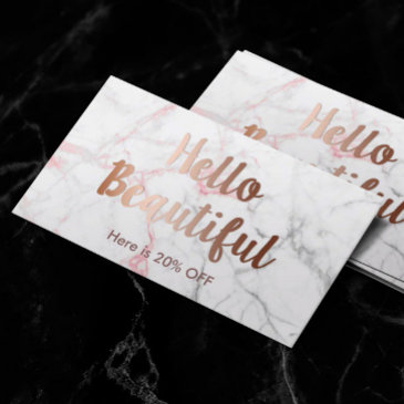 referral invitations | makeup artist hair salon marble