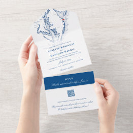 Small Rehoboth Beach Wedding Qr Code Seal And Send All In One Invitation Front View