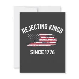 Small Rejecting Kings Since 1776 4th Of July Postinvitations Front View