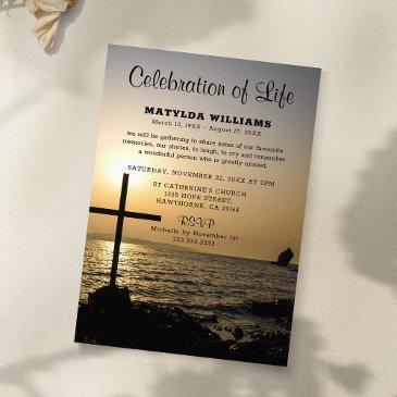 religious celebration of life | sunset memorial invitation