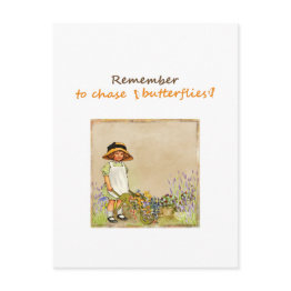 Small Remember To Chase Butterflies Motivational Quote Postinvitations Front View