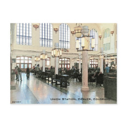 Small Remolded Lobby Of Union Station, Denver, Co, Light Postinvitations Front View
