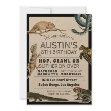 reptile show birthday party invitation