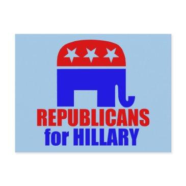 republican elephant for hillary clinton postinvitations