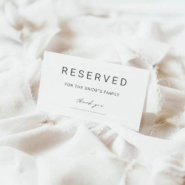 reserved sign, minimalist reserved sign enclosure invitations