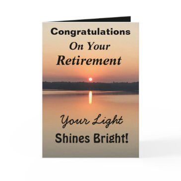 retirement light shines bright sunset sunshine invitations