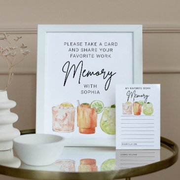 retirement party share your favorite work memory advice card