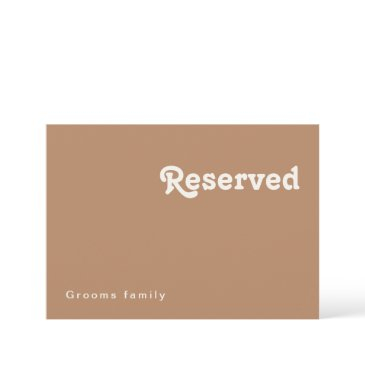 retro beach | brown reserved sign