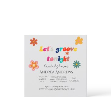 retro bridal shower invitation