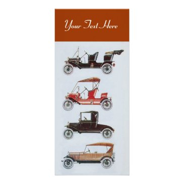 retro cars 2- auto repair automotive brown rack invitations
