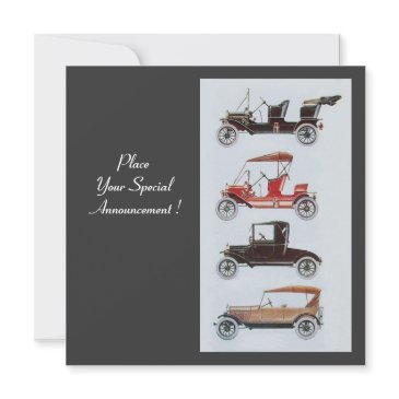 retro cars 2 , auto restoration ,red white grey announcement